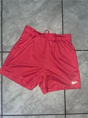Nike Women's Athletic Shorts in Hot Pink with Reflective Swoosh